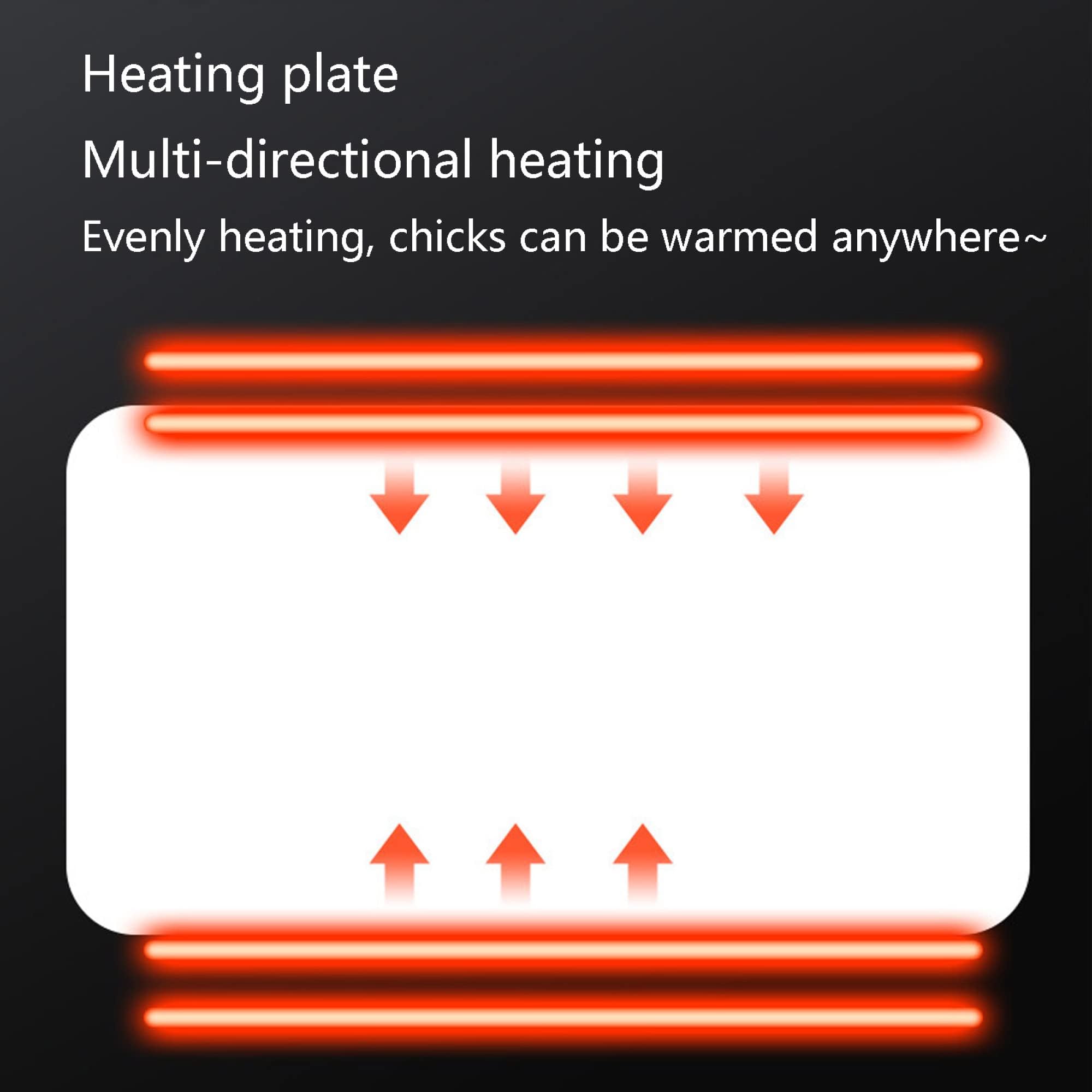 Calentador Para Criadora De Pollitos De 18 W, 10 × 10 Pulgadas, Placa Calefactora Radiante De 55 °c Con Altura Ajustable Para A 15 Pollitos Y Patitos