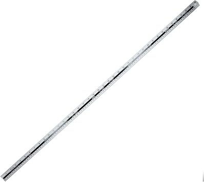 AB Tools 1m 40" Aluminium Ruler Imperial & Metric Conversion Table Straight Edge Rule