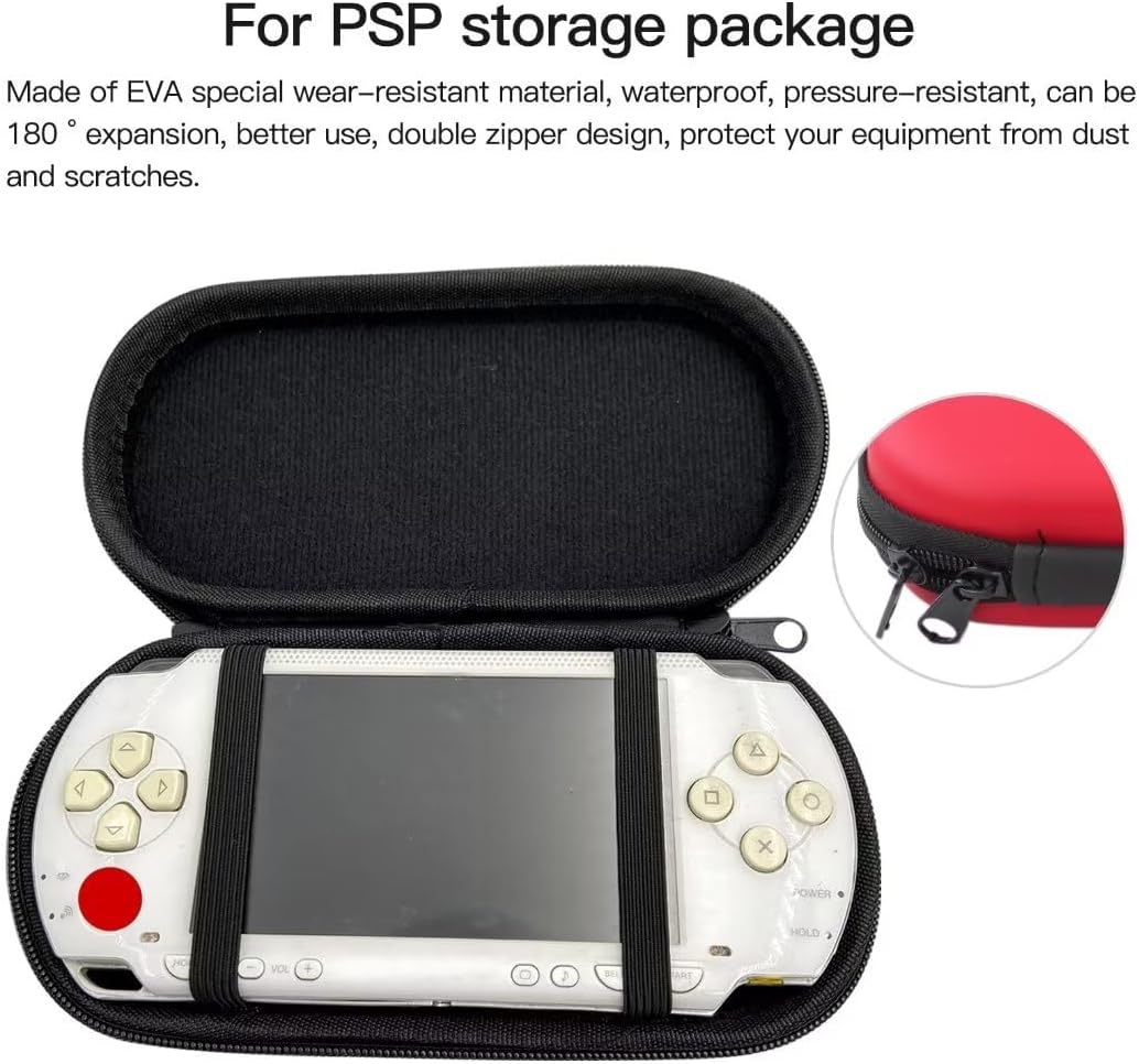 New Console Hard Case Protector Controller Box Bag Replacement Compatible for Sony PSP 1000 2000 3000 Series(Red) by Tunes