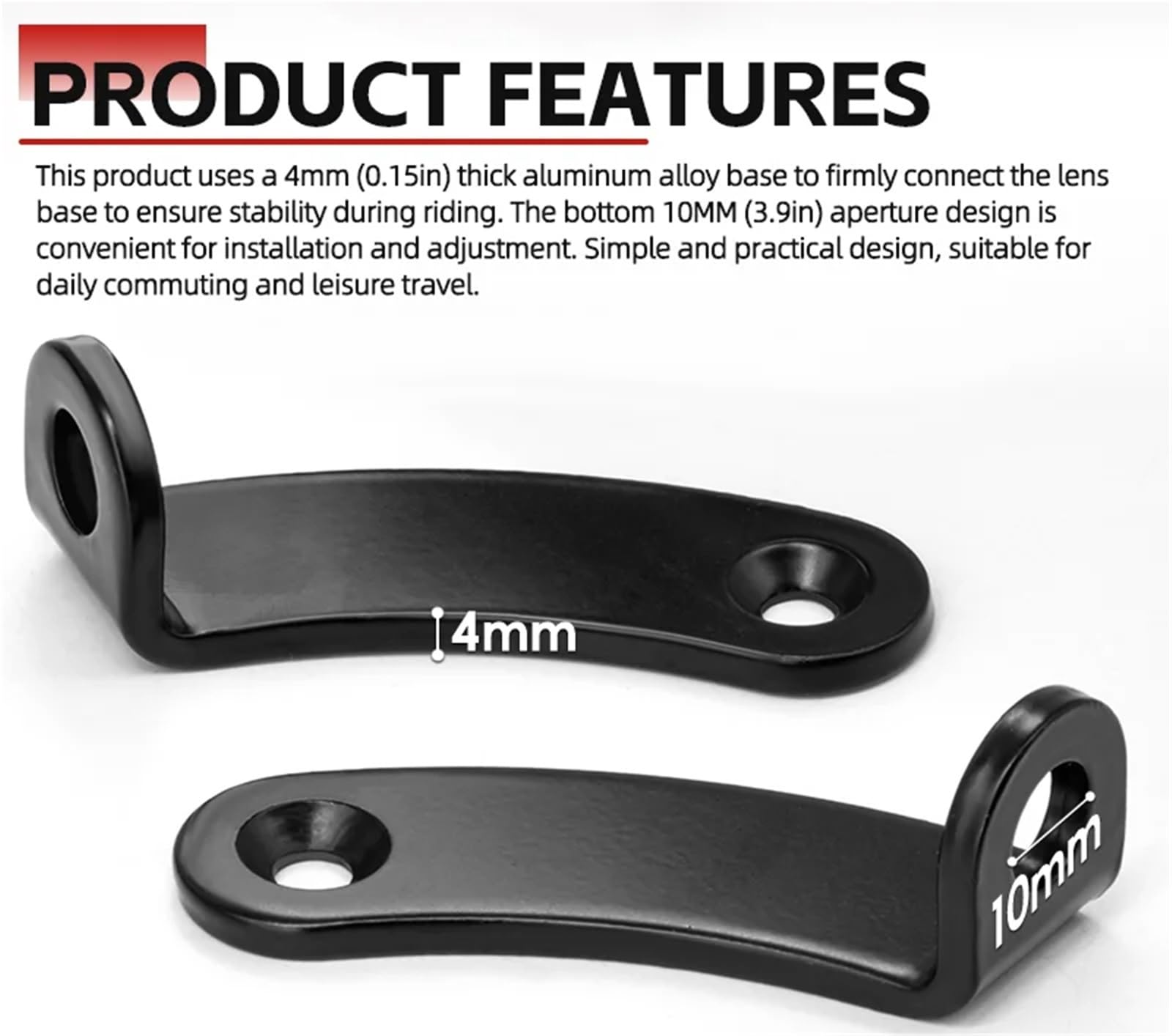 Support de Navigation de Moto Barre D'extension Réglable Guidon Barre Transversale Universelle pour Scooter Support Téléphone ATV Barre Transversale D'équilibre(Black)