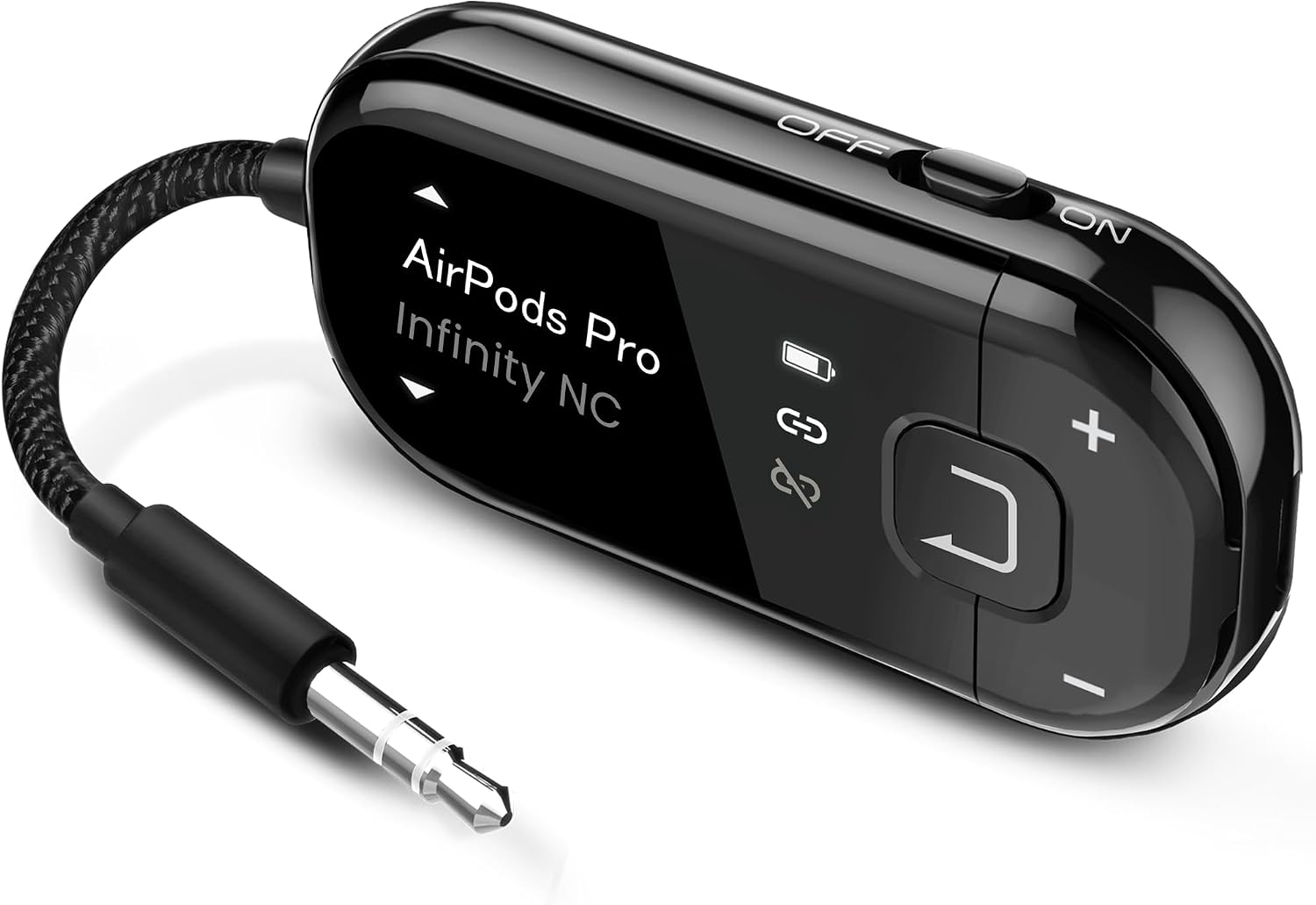 Avantree Voyager – Adattatore Bluetooth 5.4 Per Aereo Con Schermo OLED, AptX Adaptive, AUX 3.5mm