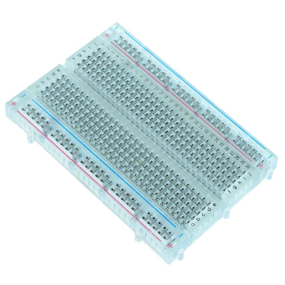 Transparent 400 Point Solderless Breadboard DIY Hobby Electronics Electrical