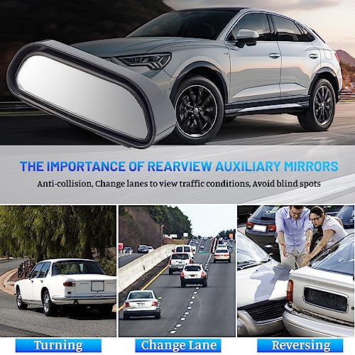 Ouzorp Blind Spot Mirrors, Adjustable Car Auxiliary Universal Wide Angle Mirror for Universal Cars