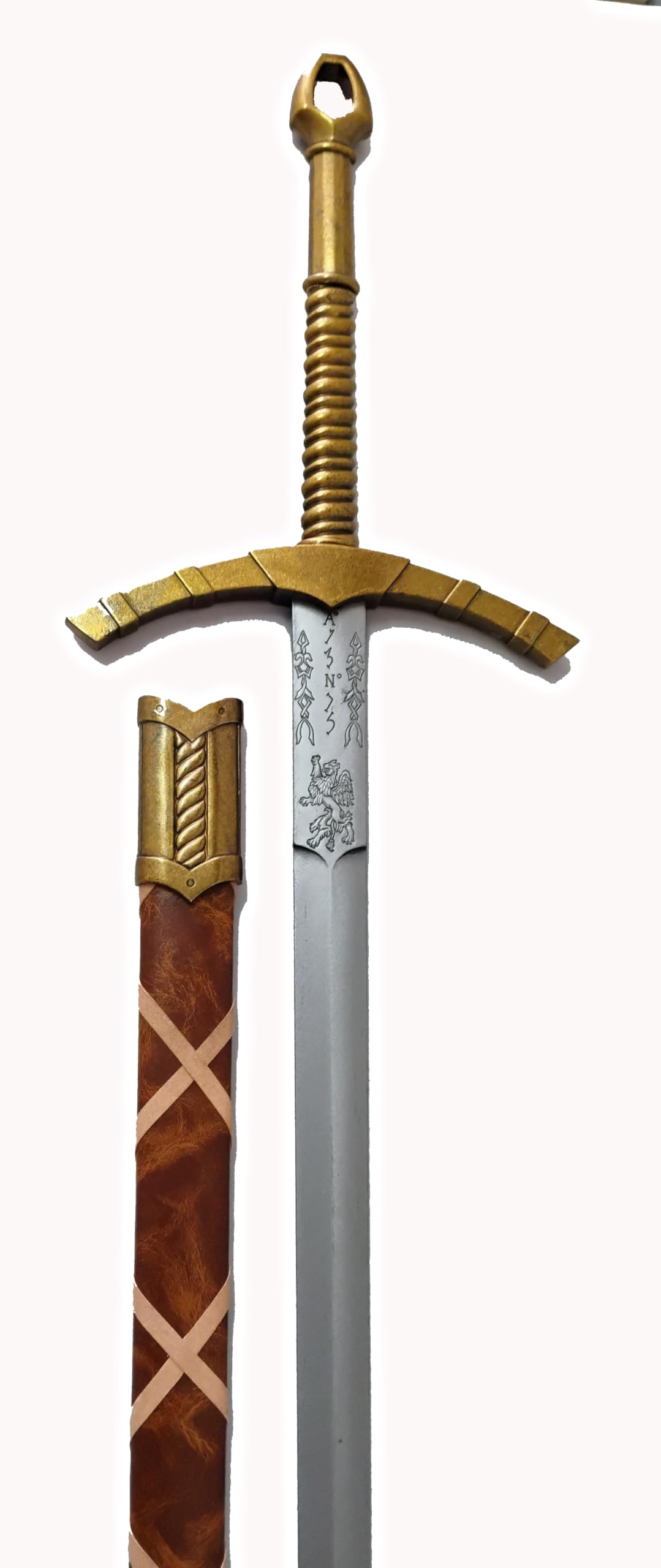 ARTESPAIN. Espada Medieval Decorativa S.XIV, sin Filo, reproducción histórica