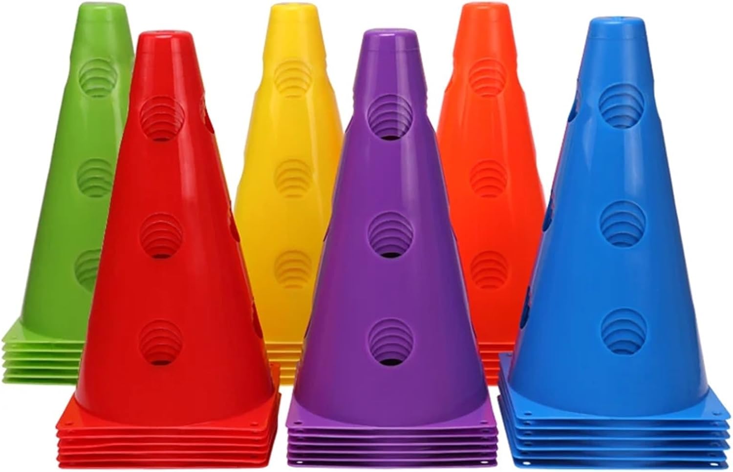 Soccer Cones for Training 24PCS Durable Mark Cones Football Agility Training Sport with Hole