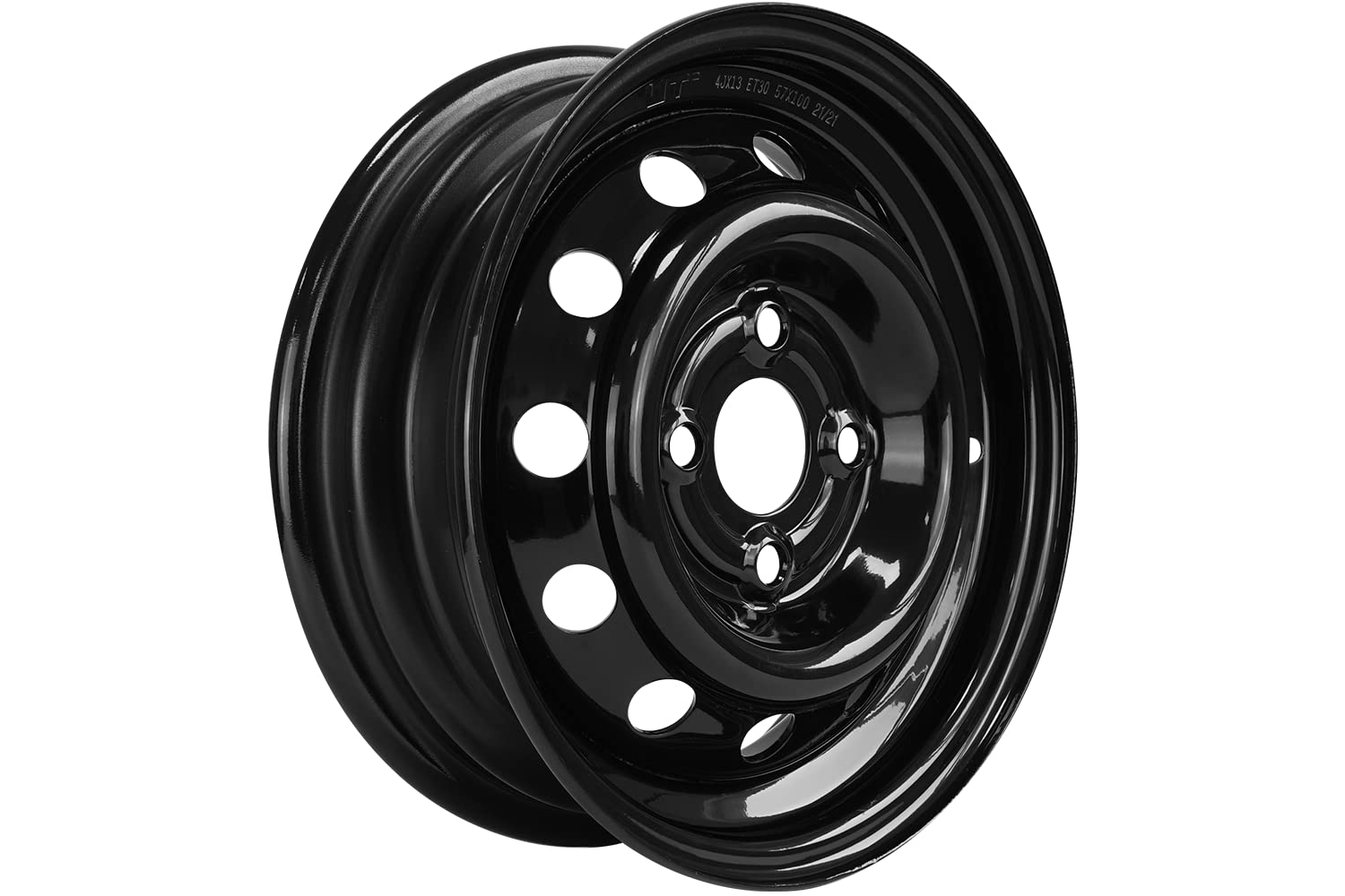UNITRAILER Cerchio in Acciaio 4Jx13 H2 4x100 ET30 per Rimorchio Leggero, Ruota Rinforzata con Portata Massima di 500 kg per Rimorchi da Giardino e Trasporto Attrezzature