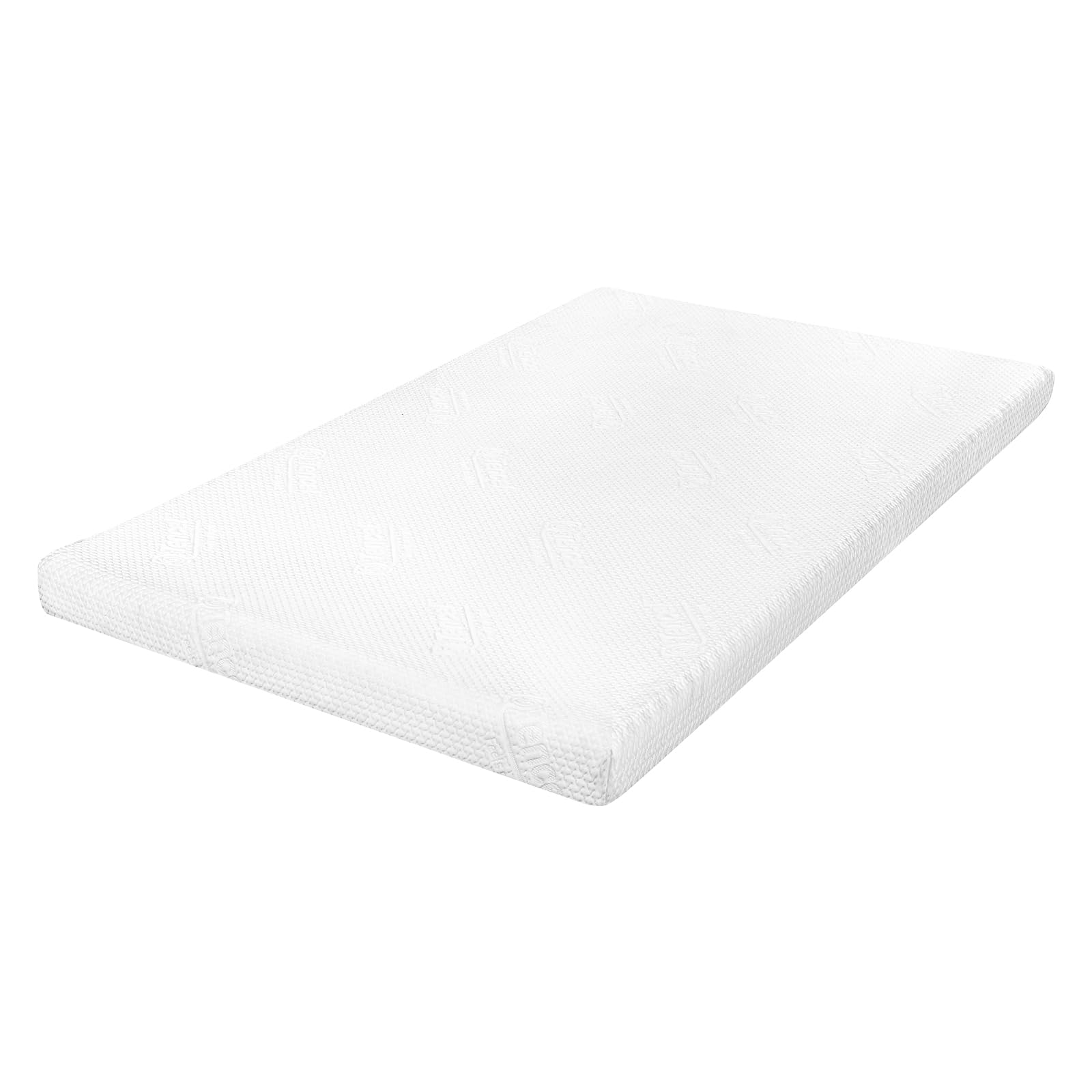 Lavio White Memory Foam Mattress Topper 8Cm – Dual-Layer Gel & Bamboo Charcoal, Cooling & Pressure Relief, Double Bed 135X190cm, Removable Washable Non-Slip Cover