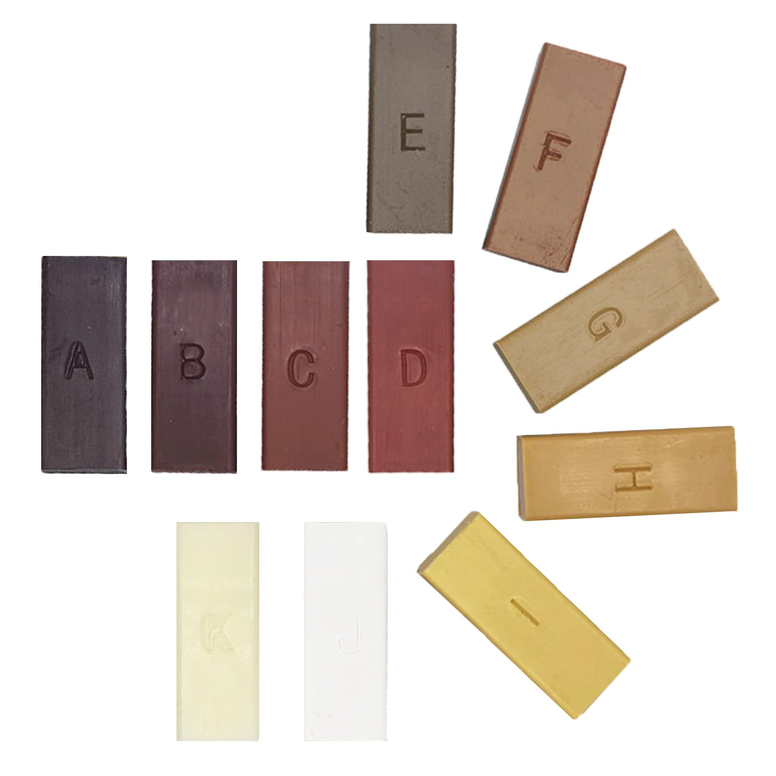 11 Colores de Cera Dura Rellena de Madera para La Reparación de Grietas.,Kit de Reacabado de Suelos de Madera Laminada,Reparación Fácil de Azulejos,Laminado,Parquet y Suelos de Vinilo