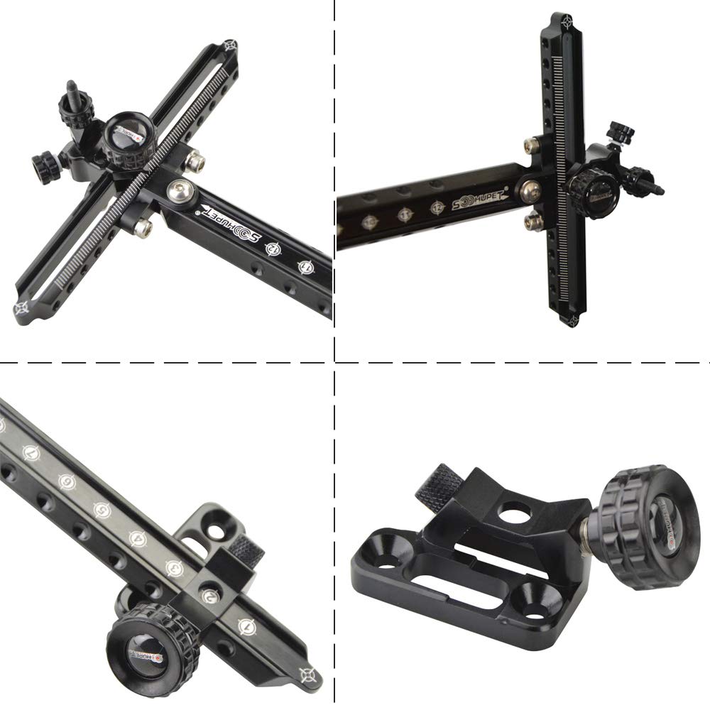 Vista di Arco Ricurvo Lega di Alluminio Bow Sight Visione Vista a Pin Singolo per Arco Ricurvo Accessorio