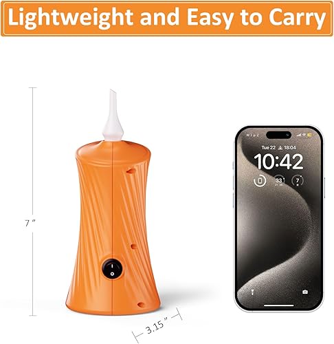 Miniatura 3 de Bomba eléctrica de globo de aire, bomba de globo de animales largos portátil, máquina sopladora eléctrica azulnaranjarosa 110-120V 30W inflador