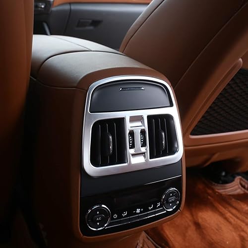 Miniatura 4 de YIWANG ABS cromo fila trasera aire acondicionado salida salida cubierta marco ajuste para Maserati Levante 2016-2020 Accesorios