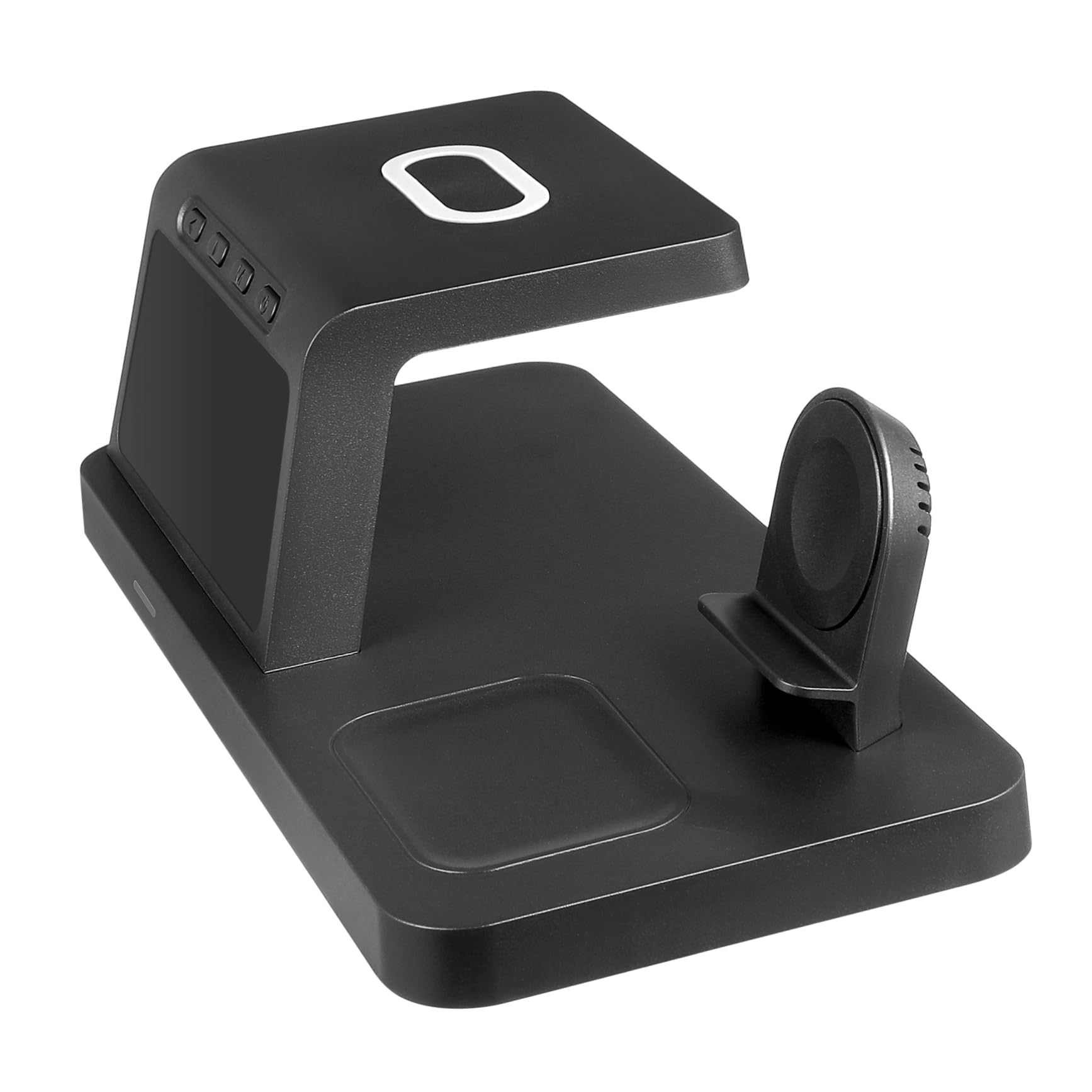 Estación de Carga Inalámbrica Rápida para Teléfono, Auriculares y Reloj Inteligente, Multifuncional para Oficina y Hogar, Compatible con iPhone, Reloj Inteligente y Auriculares