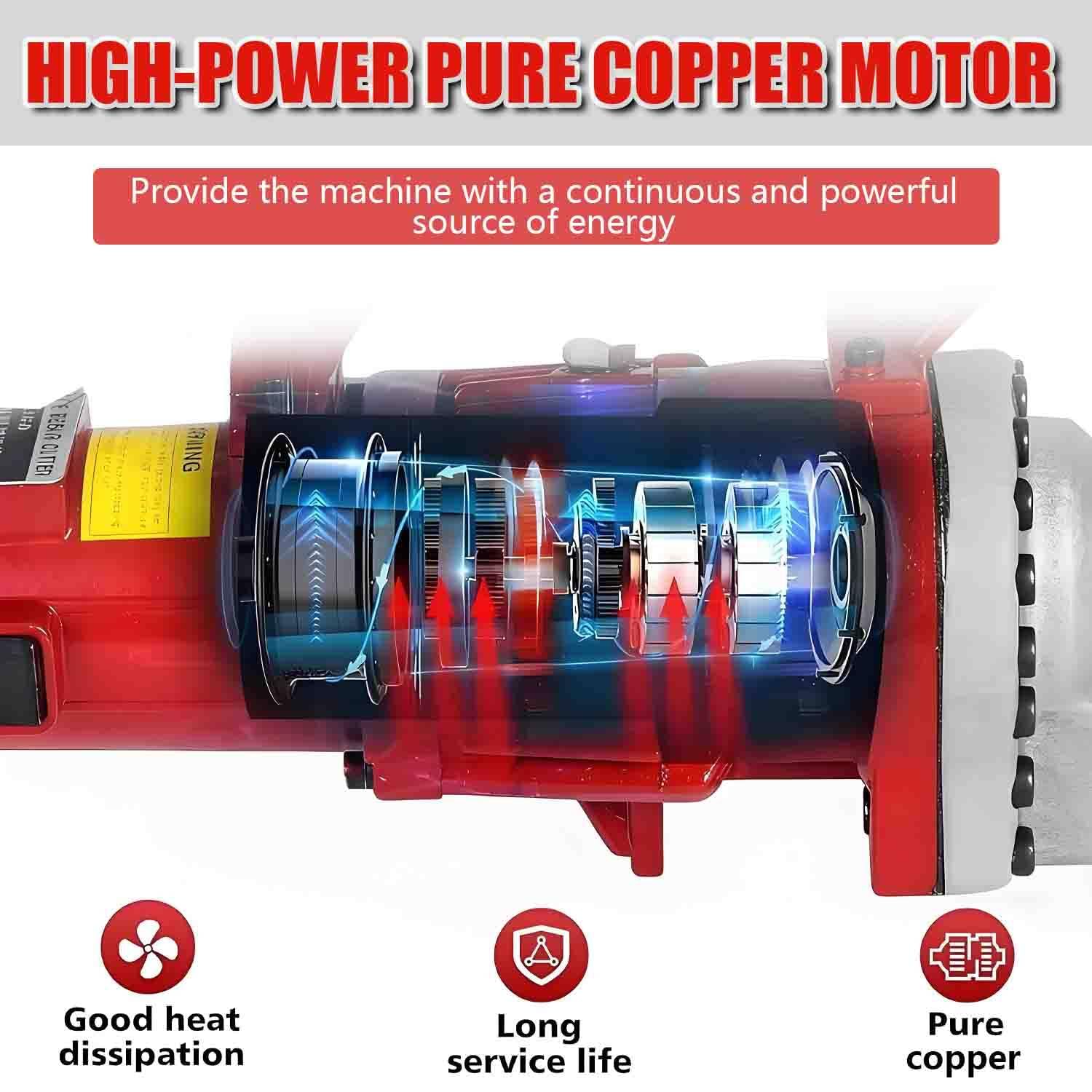 Elektryczny hydrauliczny obcinacz do śrub, przenośny nóż do prętów zbrojeniowych, 1250 W do prętów stalowych 4-20 mm, duża prędkość cięcia 3-3,5 s, idealny do prac budowlanych i kolejowych