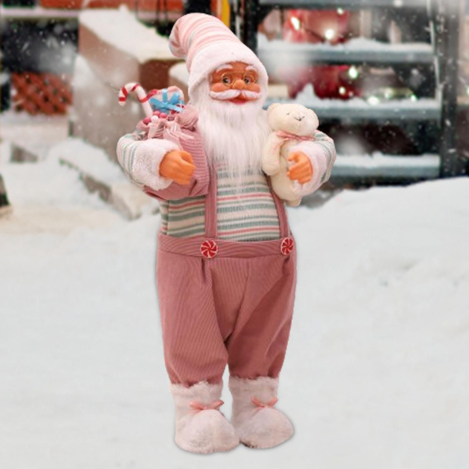 Muñeco Navideño de Papá Noel con Bolsa de Regalos para Escritorio