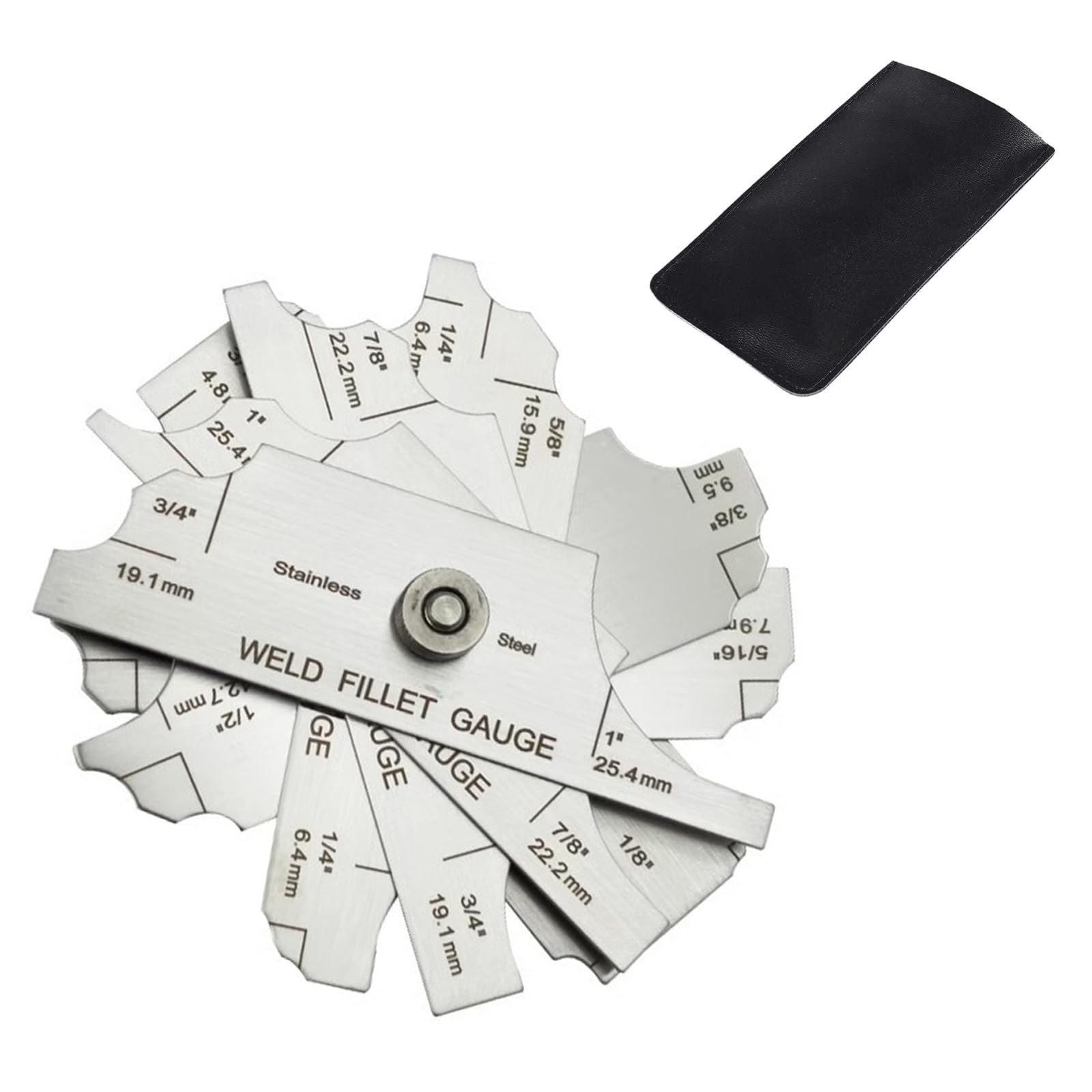 Hdoytxxm Comprehensive Fillet Weld Gauge 7Pcs / Set For Professional Use In Various Welding Standards & Throat Size Weld Gauge