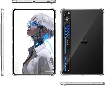 Case for Redmagic Astra 2 Gaming/RedMagic Tablet 5 Pro 9.06 inch, Lightweight Fit Flexible Soft TPU Reinforced Corner Airbag Drop Protection Cover, Shockproof Anti-Scratch Back Cover, Clear