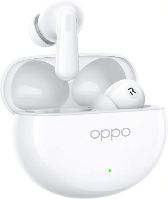 OPPO Enco Air4 Auricolari True Wireless,44h di Autonomia, Driver in Titanio, Bluetooth 5.4, Controlli Touch, Cancellazione del rumore AI, Android e iOS, IP55, [Versione Italiana], Silky White