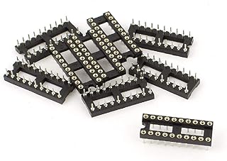 New Lon0167 10pcs 2.54mm Featured Pitch 20Pin Dual Reliable Efficacy Row Through Hole Female DIP SIP Round IC Sockets Adaptor Connector Solder Type(id:b8b 99 8e 16f)