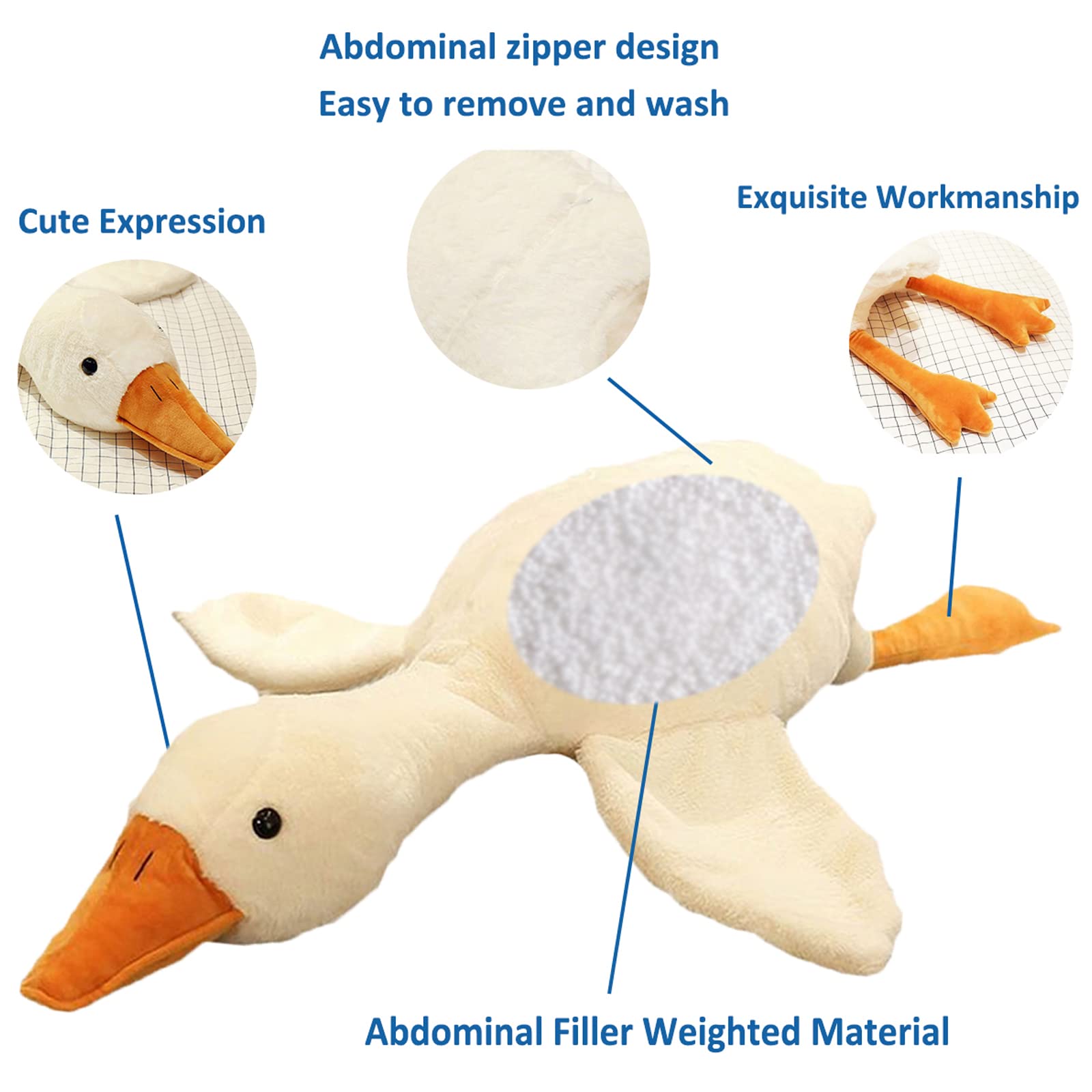 Amazon.com: Grafingy Swan Stuffed Animal, 19.68inch 2.6 lbs