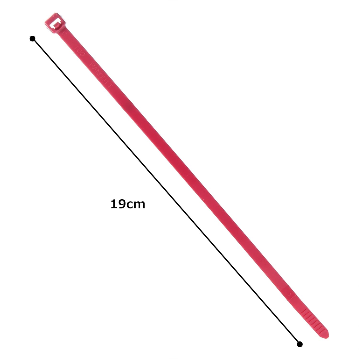 Panduit PRT2S-M2 Cable Tie, Releasable, Standard, Nylon 6.6, 7.4-Inch Length, Red (1,000-Pack)