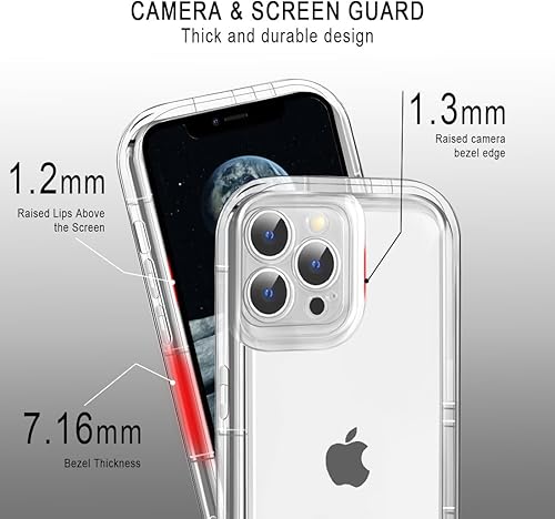 Miniatura 5 de Hvalucen Funda transparente para iPhone con protección de lente de cámara, funda de TPU suave a prueba de golpes, compatible con iPhone 11 Pro Max