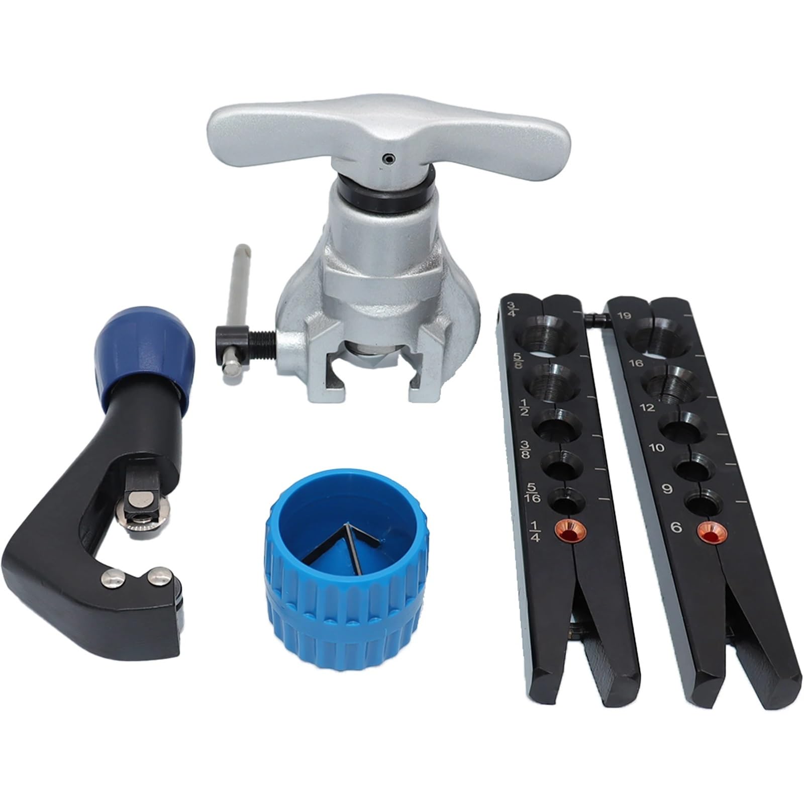 Cortador de aire acondicionado, escariador de tubos de cobre, expansor excéntrico, herramienta de abocardado de tubos CT-806AM-F (métrico/pulgada) Extractor de cubo de rueda Herramienta separadora