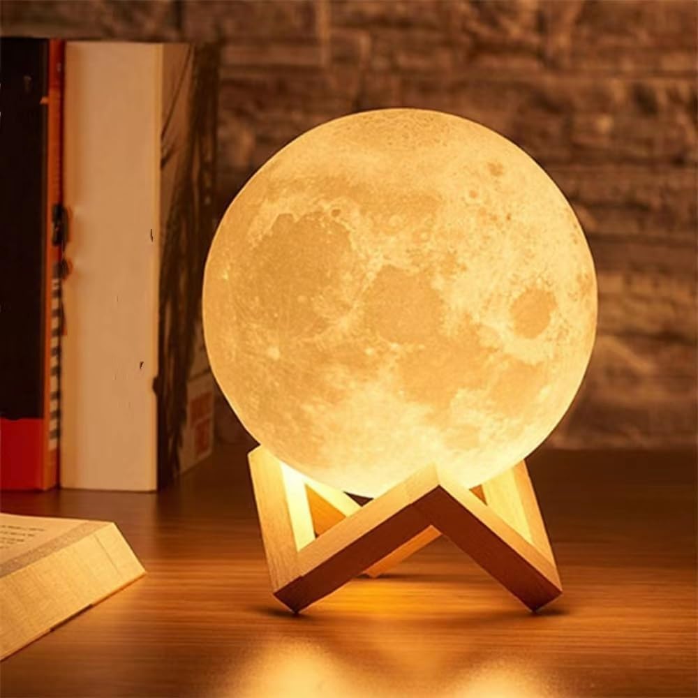 Moon Lamp 3D 7 Color Changing Moon Light Night Table lamp for Bedroom for Adults and Kids Home Room Beautiful Indoor Lighting Home Decoration