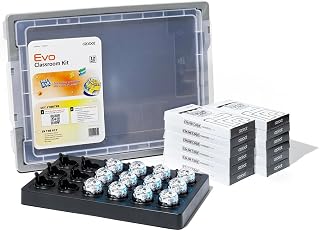 Ozobot Evo Classroom Kit (12 Robots): STEAM Coding Robots for K-12 Schools with Charging Station, Markers & 700+ Lessons