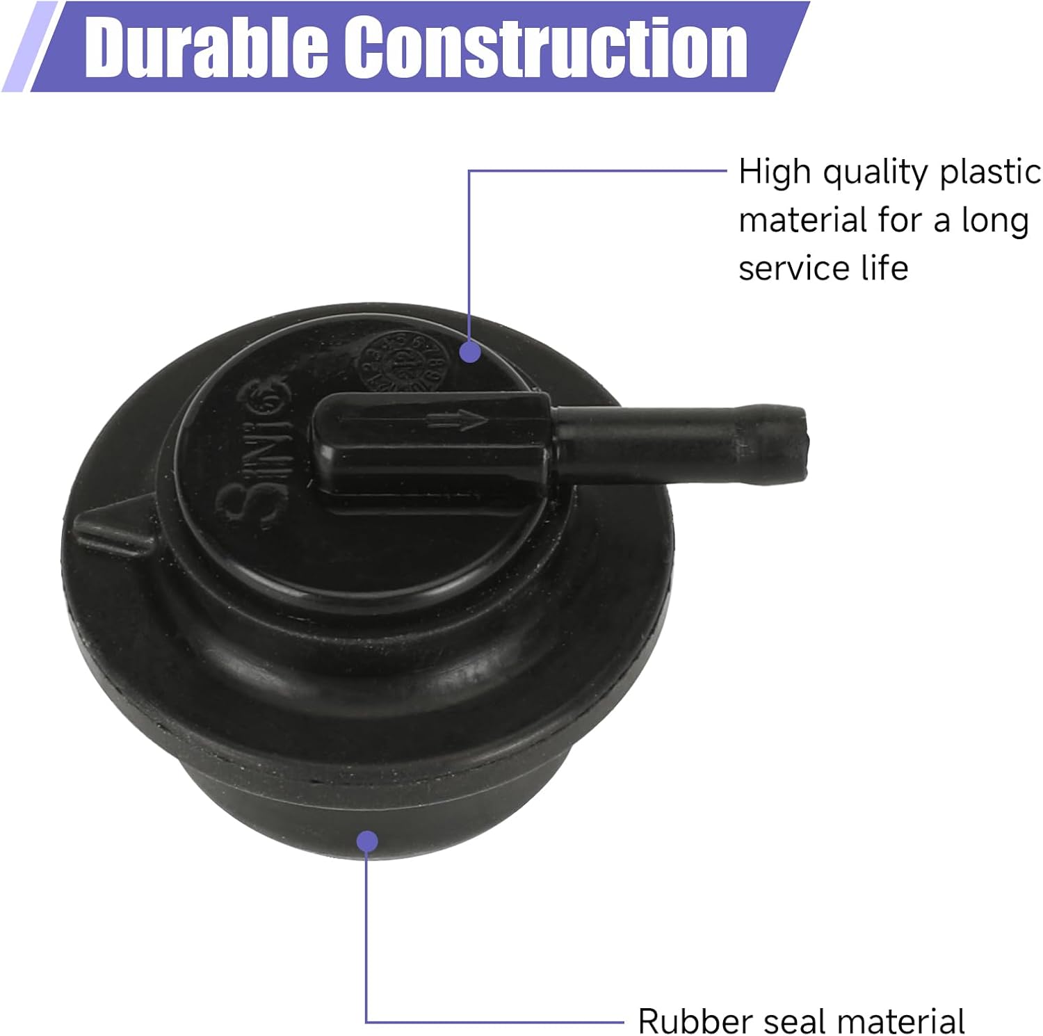 Gas Fuel Tank Vent Valve Grommet Compatible with Generator GP5500 GP6500 GP7500E RS8000E XP6500E XP10000E GP17500 Sportsman 3500 4000 Roll Over Valve Parts with Fuel Filter Tube Line Black
