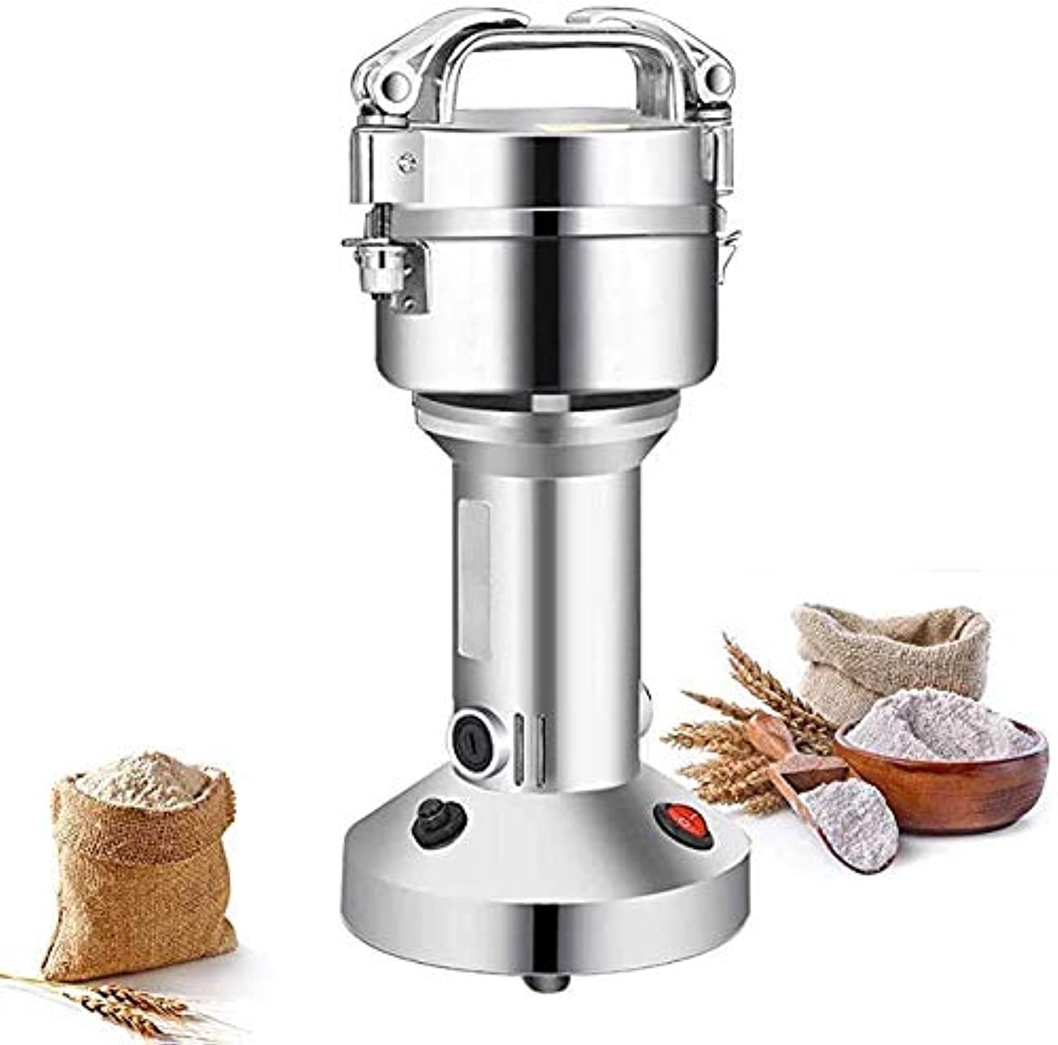 Portable Grain Grinder 150g Herb Grain Spice Cereal Mill Grinder Flour Powder Machine, Timing Grinding Machine High Speed Food Processor