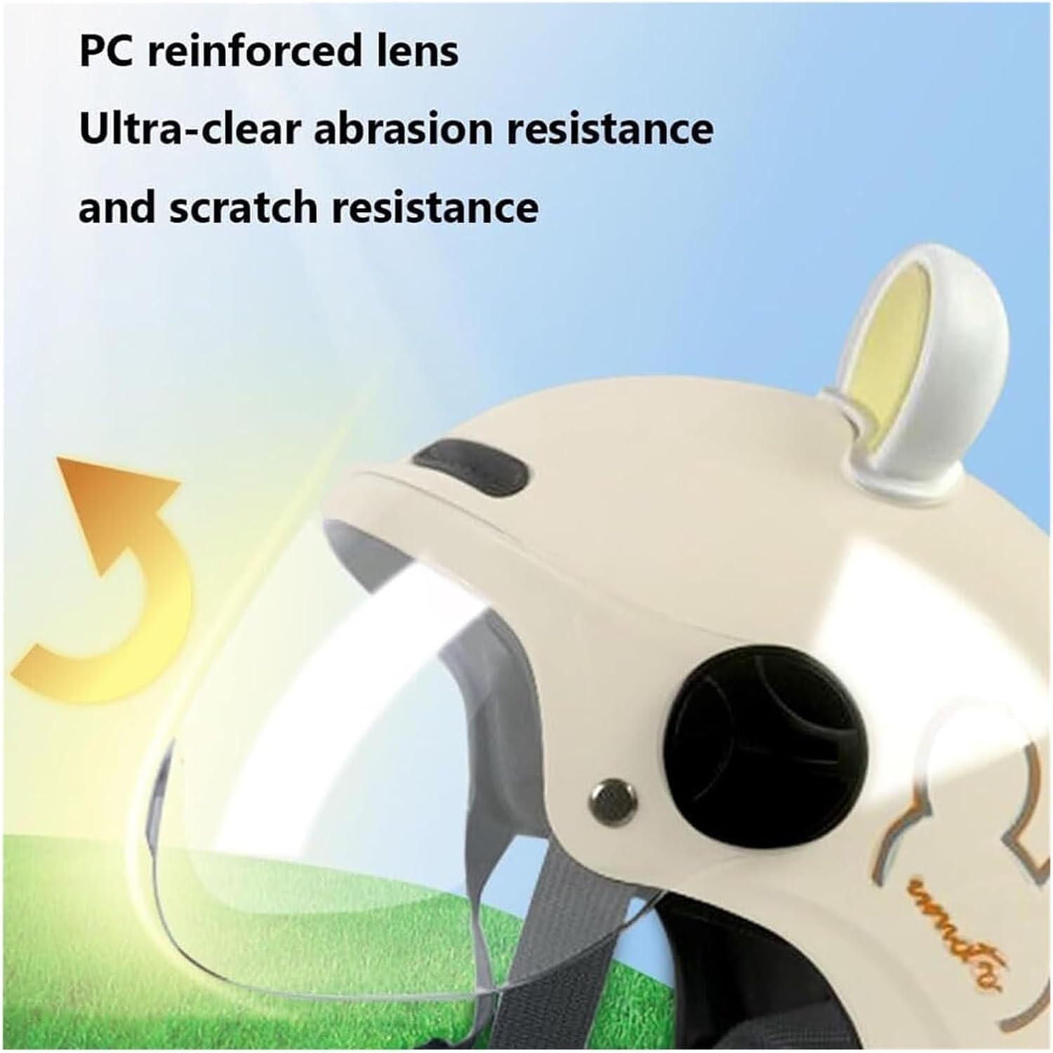 Kids DOT Approved 3/4 Motorcycle Half Helmet with Cat Ears,Toddler Racing Moped Go-Kart Dirt-Bike ATV Helmet,Child Boys Girls Skateboard Scooter Bicycle Helmet for 2-14 Years Old