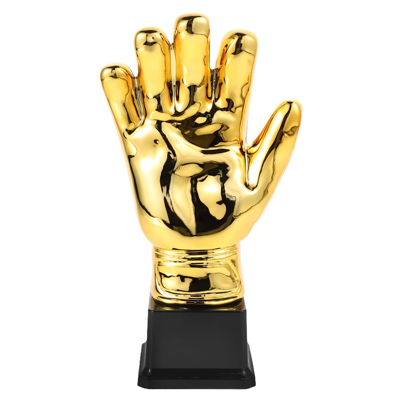 Trofeo de guantes de portero mini con diseño realista de plástico para entregas de premios 8