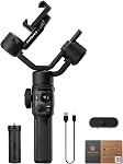 ZHIYUN Lisse 5S AI Combo 3-Axis Stabilisateur Gimbal pour iPhone 15 Pro Max & Gimbal téléphone intelligent Android avec AI Tracker, lumière de remplissage intégrée, trépied, stabilisateur de téléphone pour enregistrement vidéo Vlog Filming
