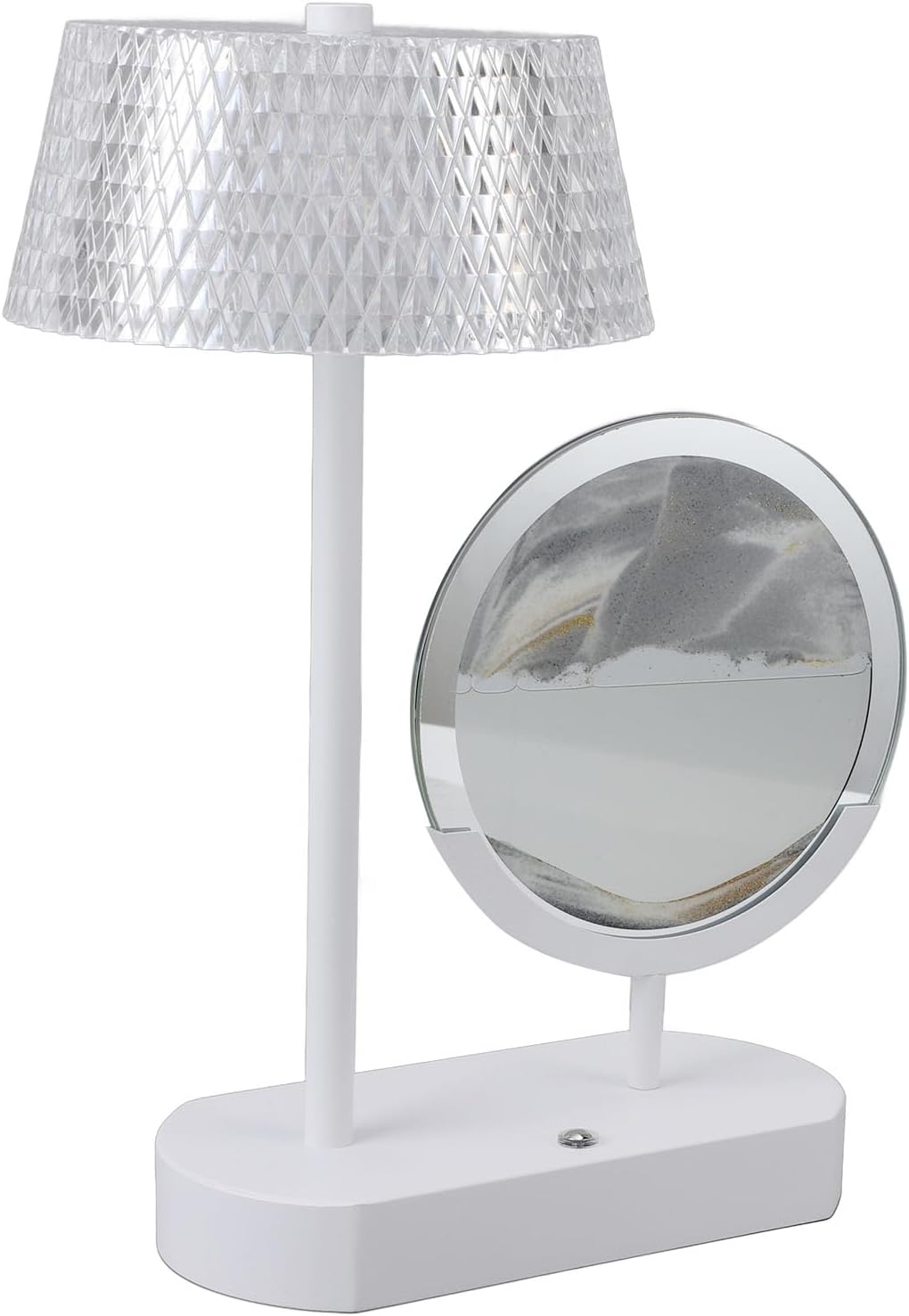 Sorandy Moving Sand Desk Lamp, Crystal Table Lamp, USB Charging with 3 Modes Stepless, Warm Natural White Light, Dimming Touch Control, Ideal for Study, Reading, Bedroom & Office