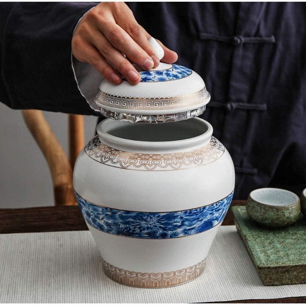 Decorative Urns Funeral Urn for Adult&Pet Ashes,Human Medium and Large Memorial Urns,Handmade Ceramics Keepsake Forever Love and Accompany (Red 17 * 23cm)