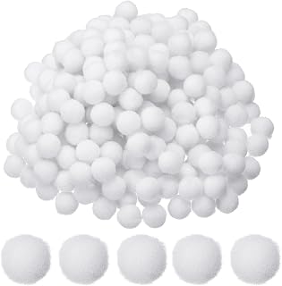 PATIKIL 0.4inch Pom Poms for Crafts, 500pcs Small Pompoms for Crafts Mini Puff Balls Bulk High Elasticity Fuzzy Balls for Hats Christmas Art DIY, White