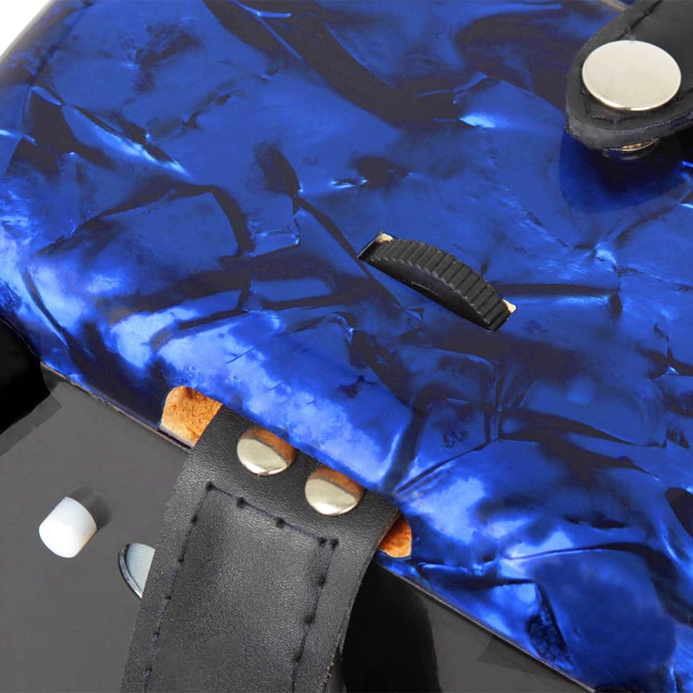 Fisarmonica a Piano Professionale a 26 Tasti e 48 Bassi, con Tracolla Retrattile e Custodia, per Gli Amanti degli Strumenti Musicali, Performance sul palco (Colore : Blu)