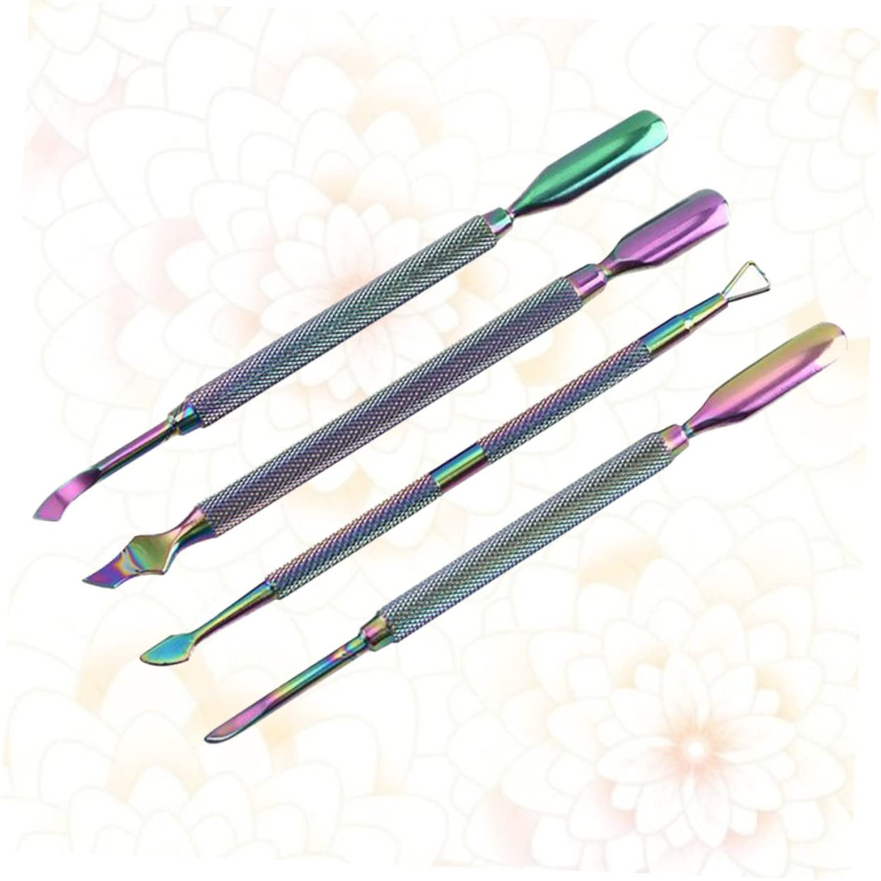 POPETPOP 4pcs Nail Kit Nail Brushes Manicure Tools Art Accessories for Home Use