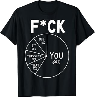 You 60 Percent Funny Pie Fuck Chart Sarcastic Humor T-Shirt