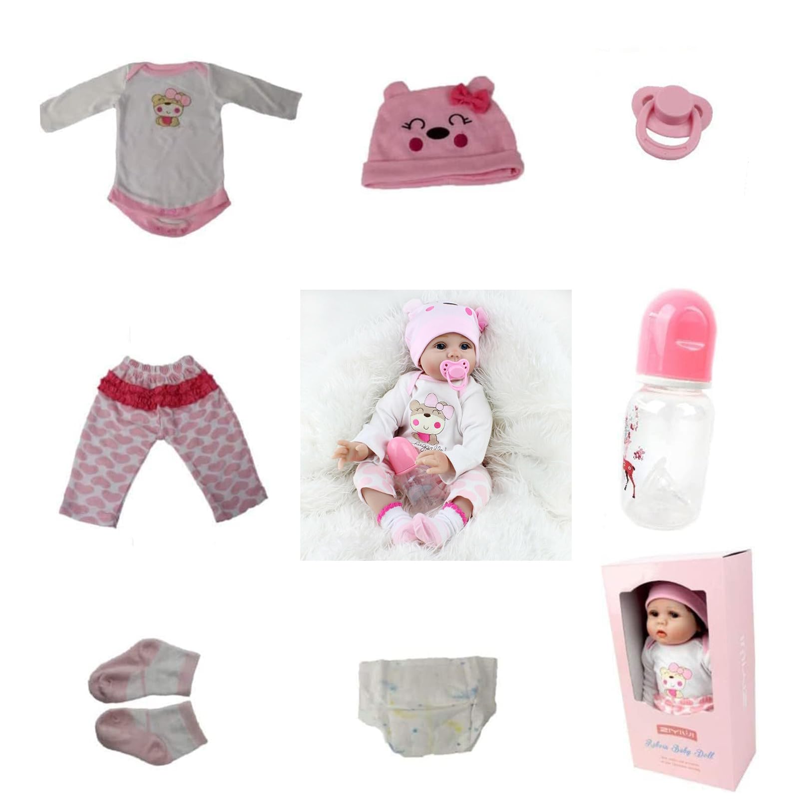 Realistische Reborn Baby Puppen Mädchen - 22 Zoll Reborn Babies Puppen Mädchen Soft Vinyl Dolls Dolls Handmade Baby Xmas Gift Cheap Toy Real Life Toddler 50 cm Reborn-Baby Mädchen