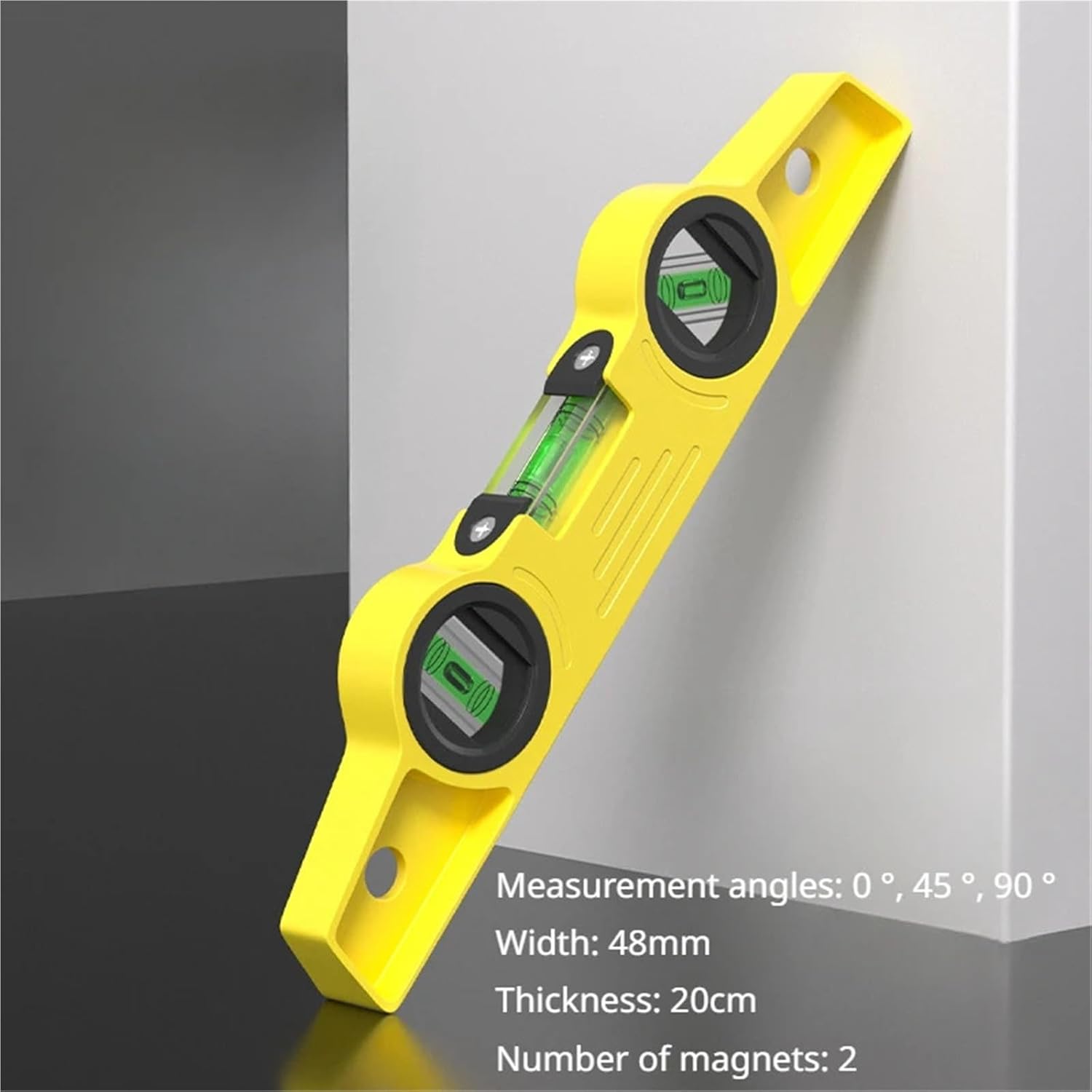 1pc Level Ruler High Precision Solid Cast Aluminum Magnetic Horizontal Ruler Anti Drop Balance Ruler(B)