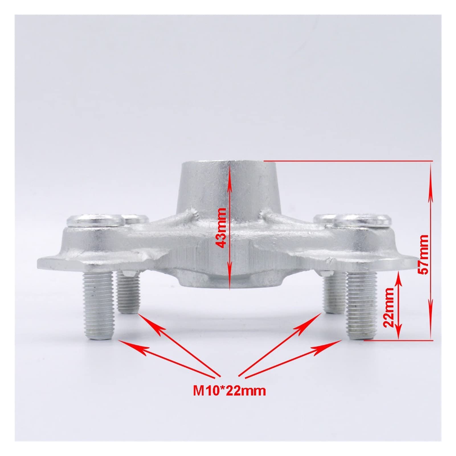4*M10 115mm 24T Hinterachse Radnabe Kompatibel mit Motoland 250s RAPTOR ATV YFM 350 450 660 700 Mikilon Rapide 250S 1PE-F53K0-00