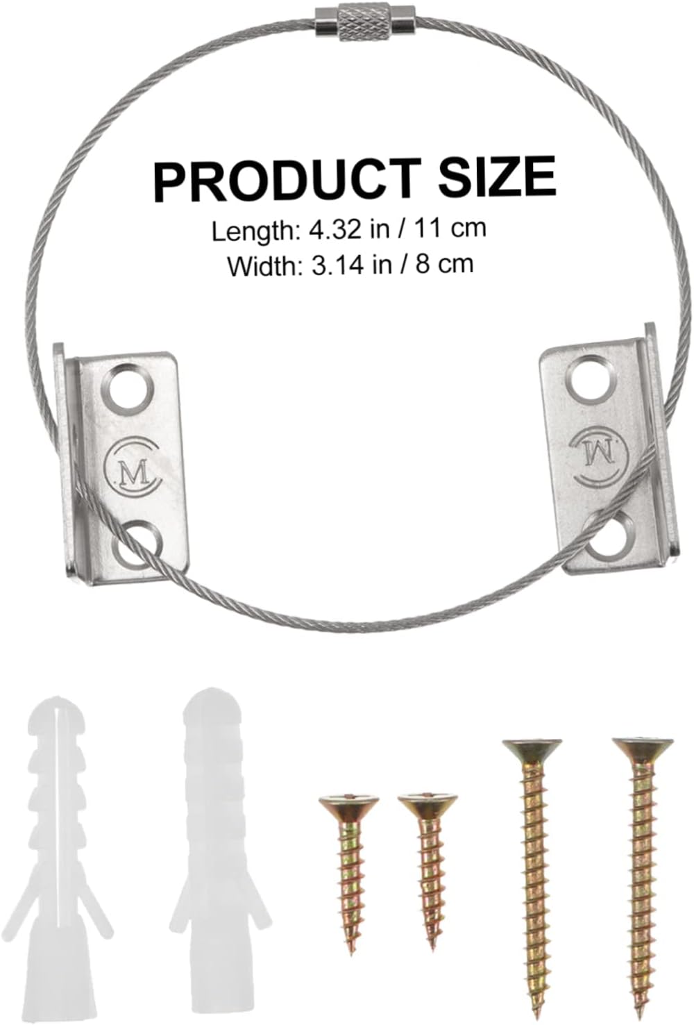 Toddmomy 6sets Proofing Furniture Anchors -tip Devices for Cabinets Closets and Desks Sturdy and Secure Wall Connectors to Prevent Furniture from Falling over