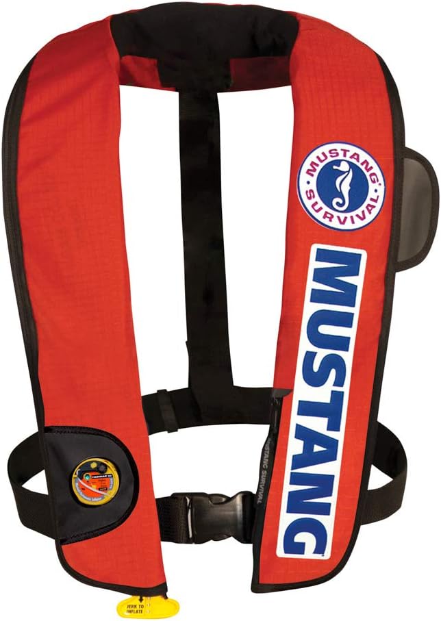 Mustang Survival - Inflatable PFD with HIT (Auto-Hydrostatic) - Bass Comp Color, One Size Fits All