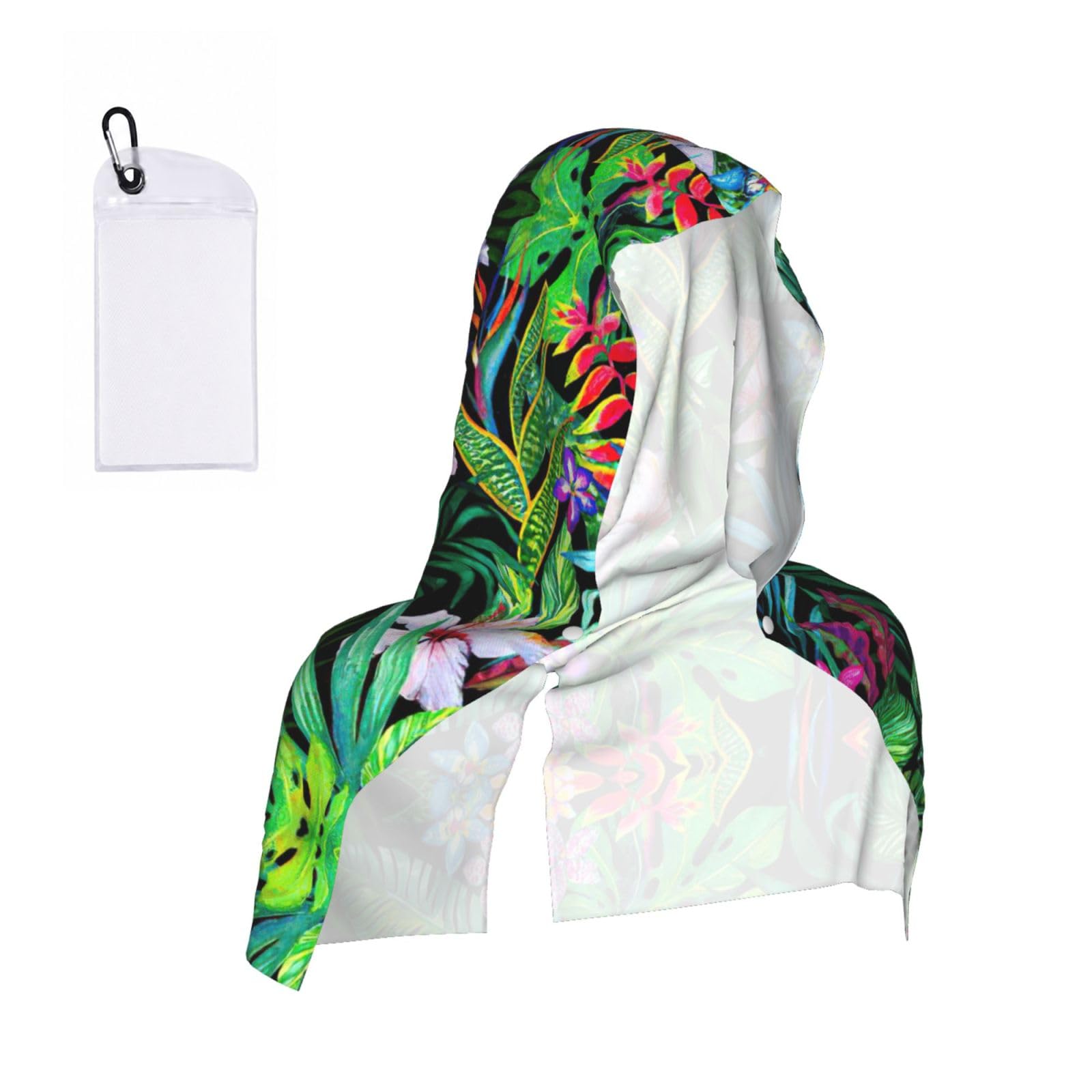 ZYJHYY Colorful Tropical Leaf Print Unisex Swimming Towel Practical Camping Towel Skin-Friendly Cooling Towel For Workout Training