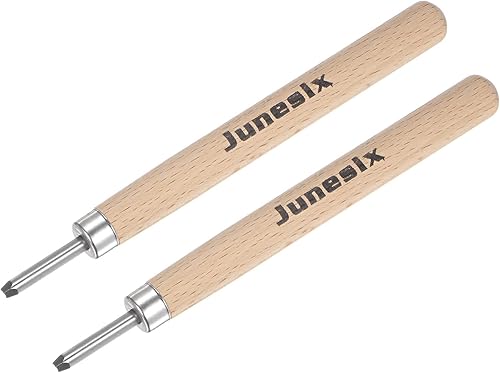 uxcell Cuchillo de tallado de madera, cinceles, 0.079 pulgadas, acero al manganeso 65#, pequeño triángulo para escultura de bricolaje, manualidades,
