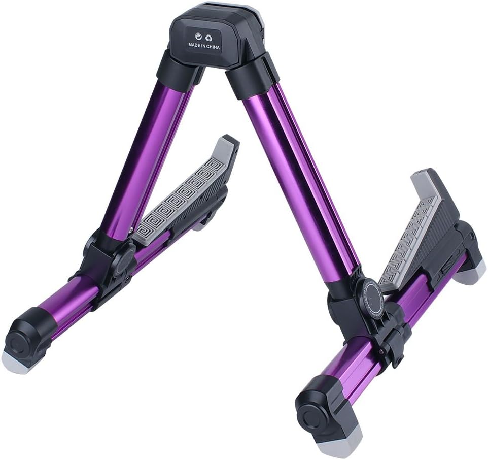 ENO MUSIC Folding Acoustic Guitar Stand, Suitable for Electric Guitars, Bass Guitars