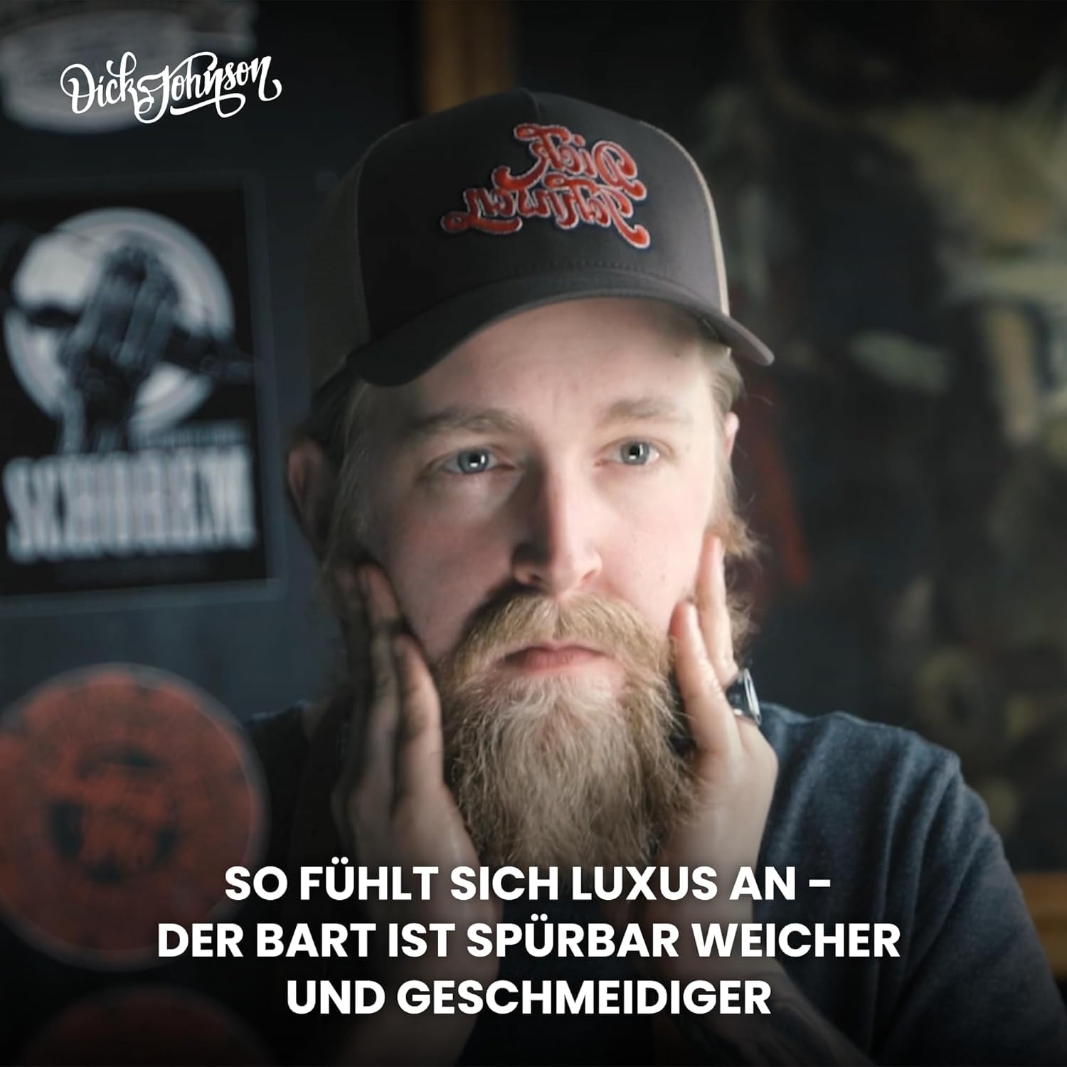 Dick Johnson Bartöl Whiskey Vanille Duft 50 ml – Bart Öl mit Arganöl, Jojobaöl und Mandelöl – Bartpflege für Männer zur täglichen Anwendung & Bartwachstum – Geschenk für Männer – Made in Finnland