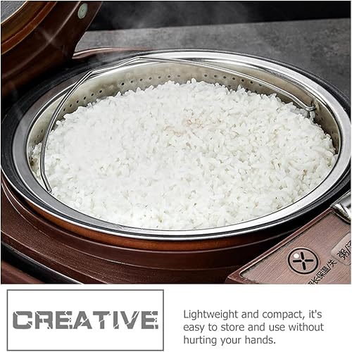 Miniatura 4 de Hemoton Cesta de vapor de acero inoxidable, inserto de vapor de metal, estante de vapor, verduras, colador de frutas, colador de alimentos, olla de