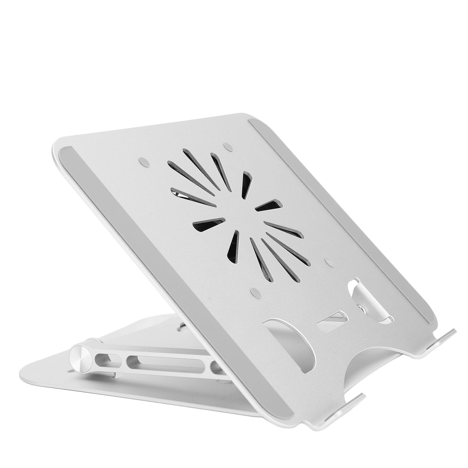Supporto per Dispositivo di Raffreddamento per Laptop da 17 Pollici con Ventola USB per Raffreddamento Portatile - Design Elevabile e Pieghevole in Lega di Alluminio